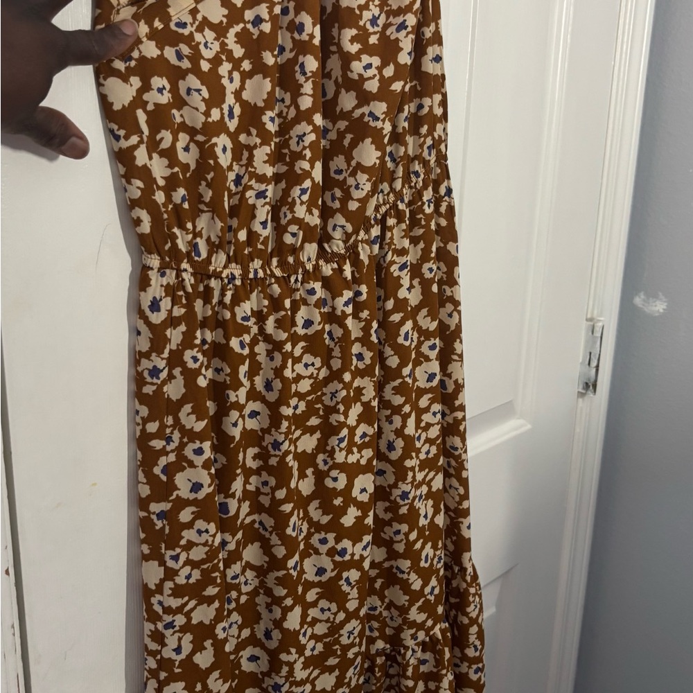 Floral Brown Maxi Dress